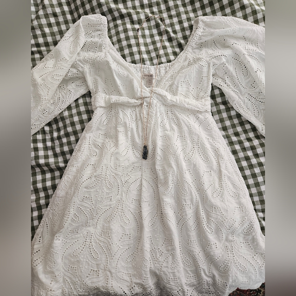 Banana Republic White Eyelet Dress